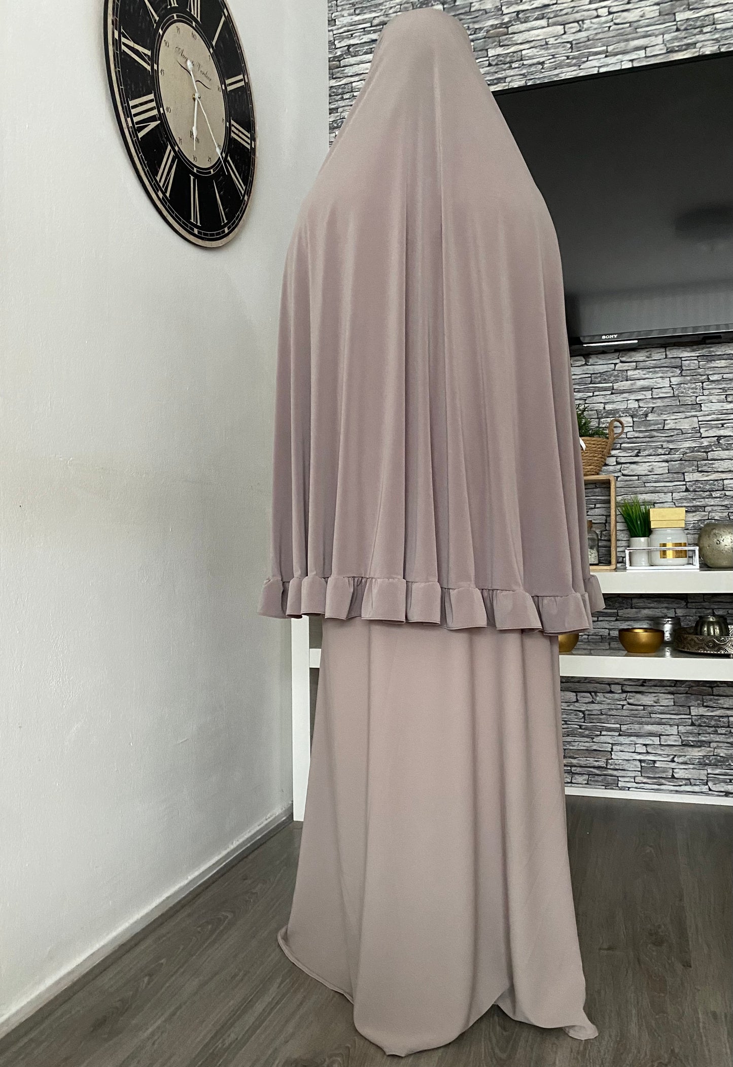 RUFFLE SET(KHIMAR+ABAYA)