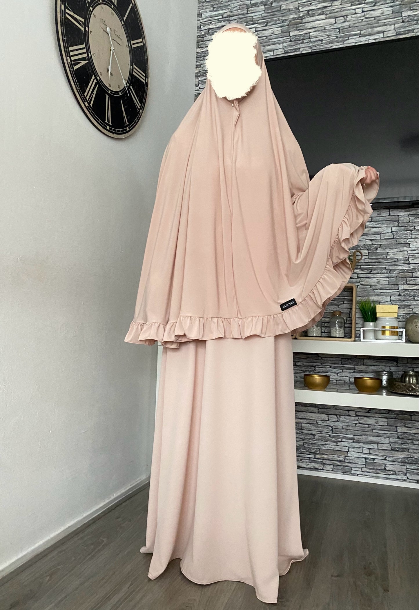 RUFFLE SET(KHIMAR+ABAYA)