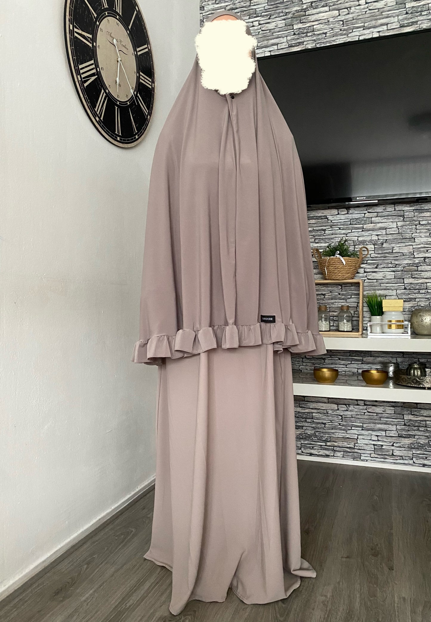 RUFFLE SET(KHIMAR+ABAYA)