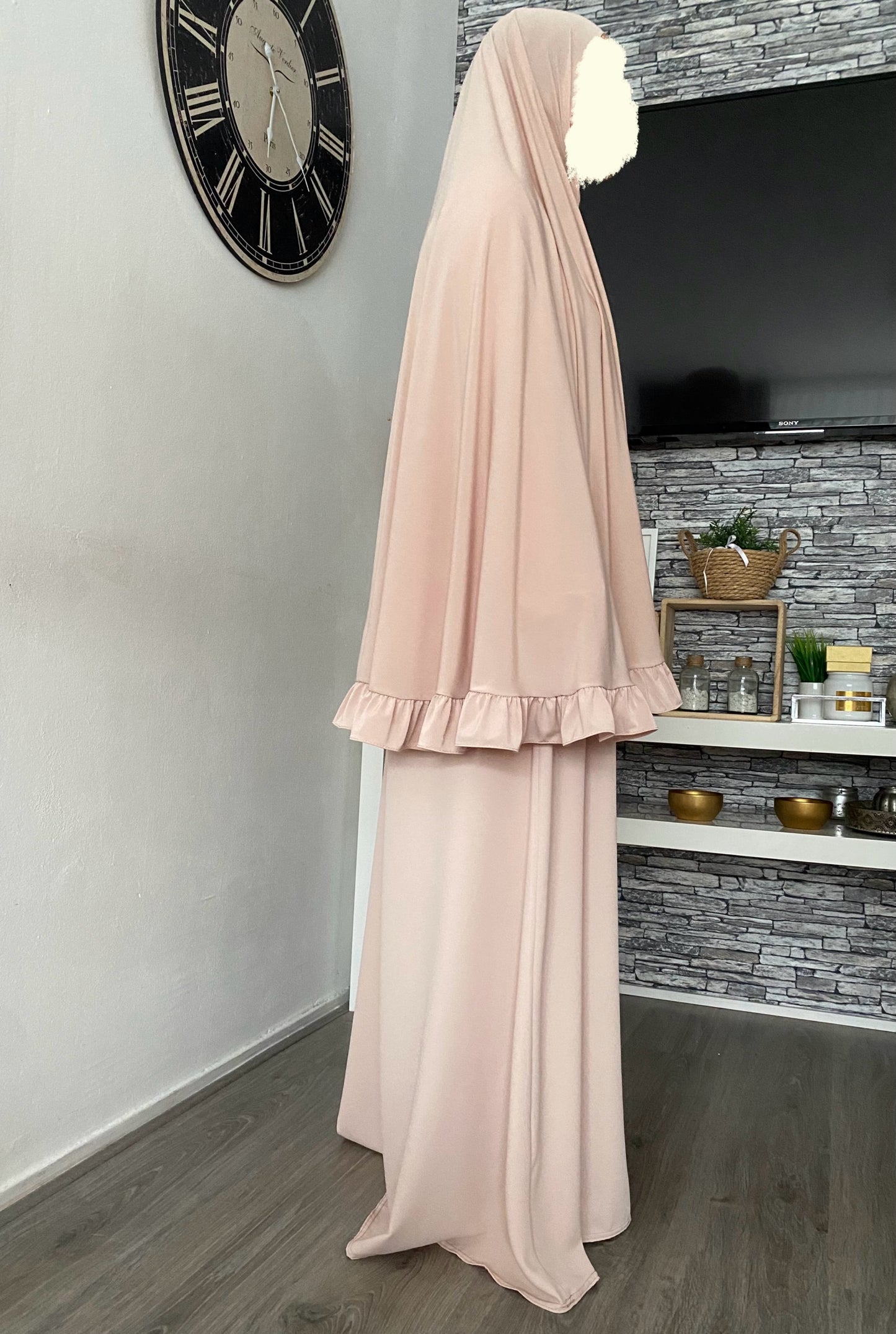 RUFFLE SET(KHIMAR+ABAYA)