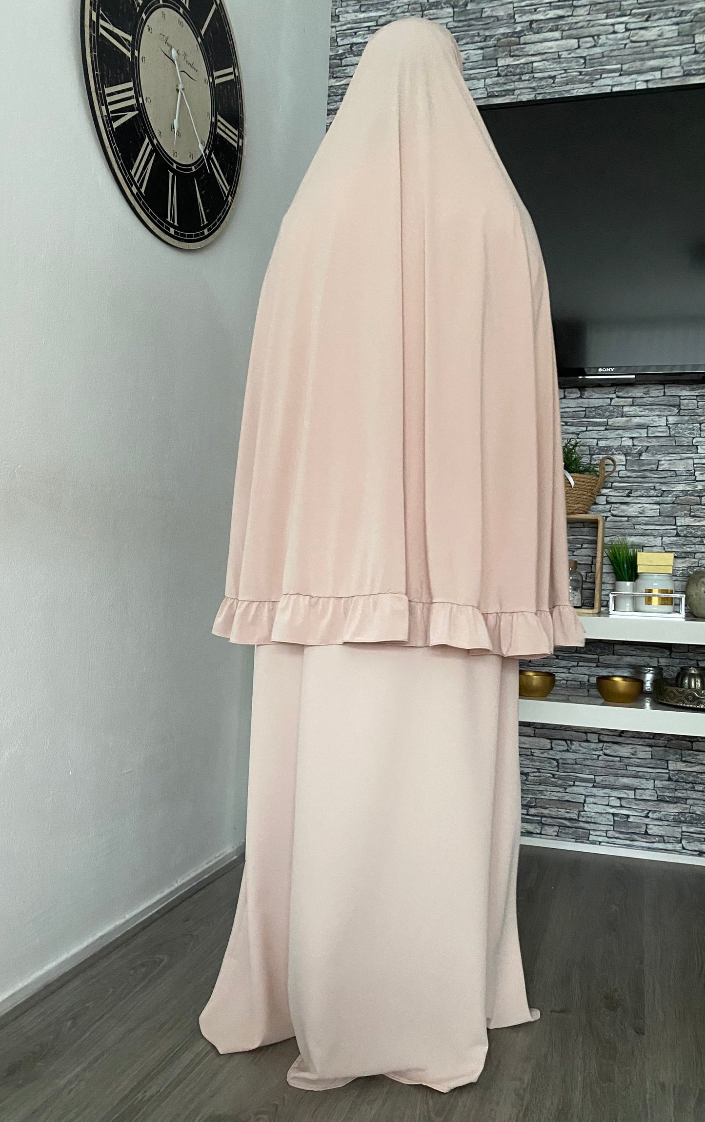 RUFFLE SET(KHIMAR+ABAYA)