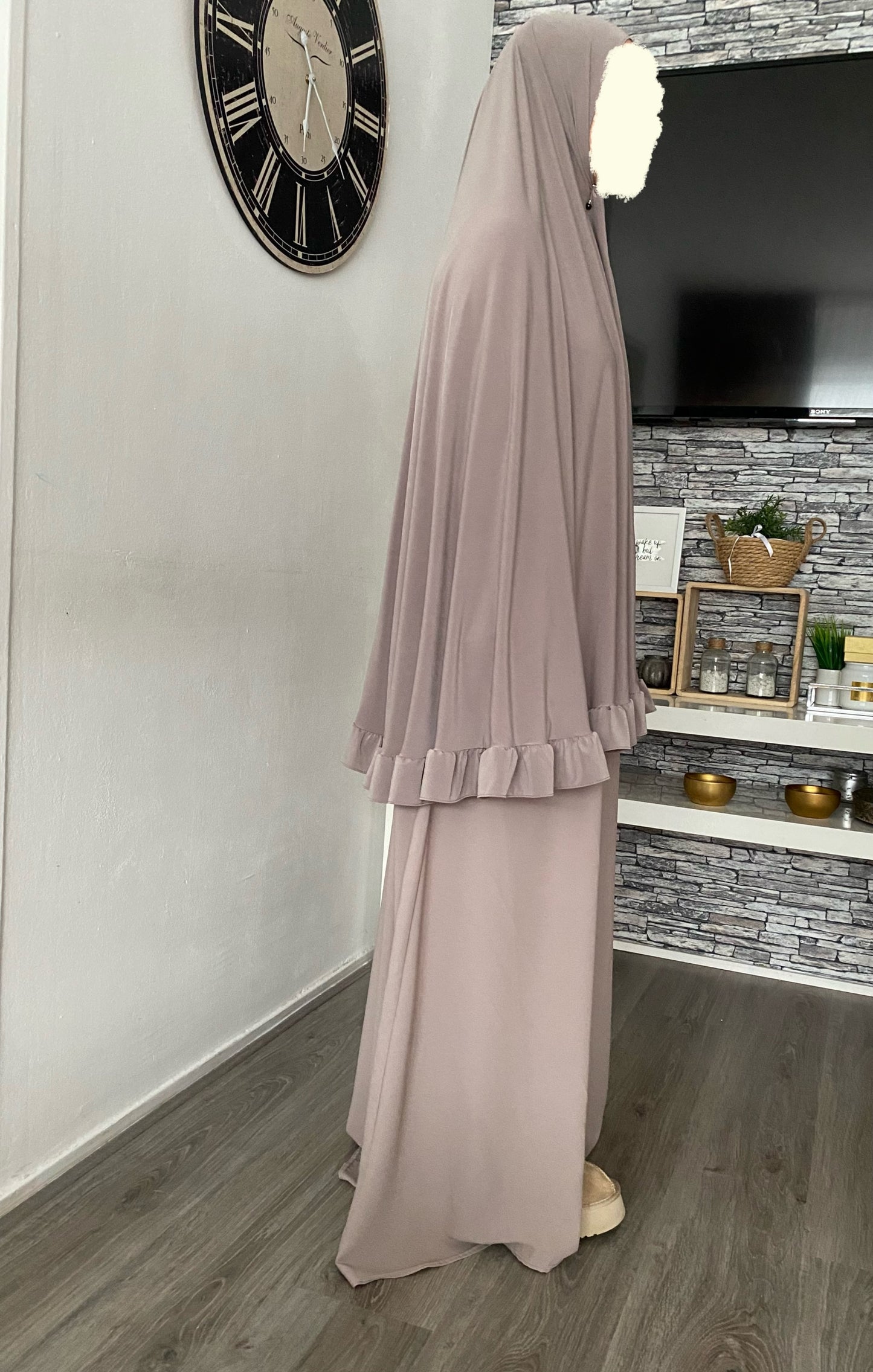 RUFFLE SET(KHIMAR+ABAYA)